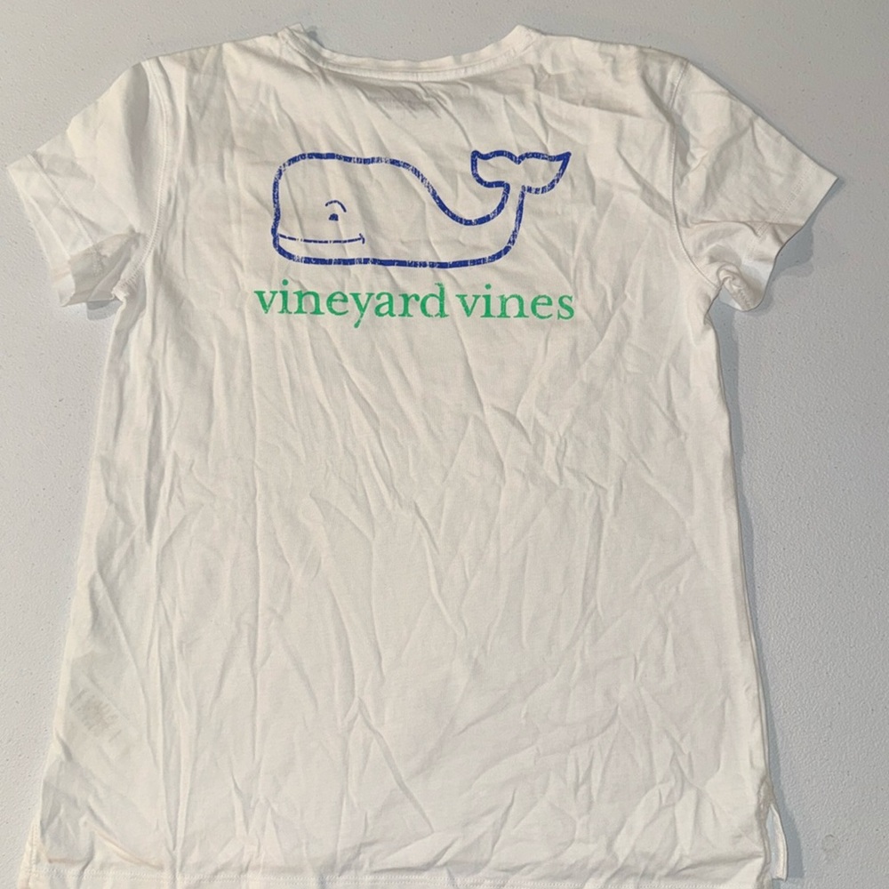 Vineyard vines, white short sleeve girl, size 14, new without tags